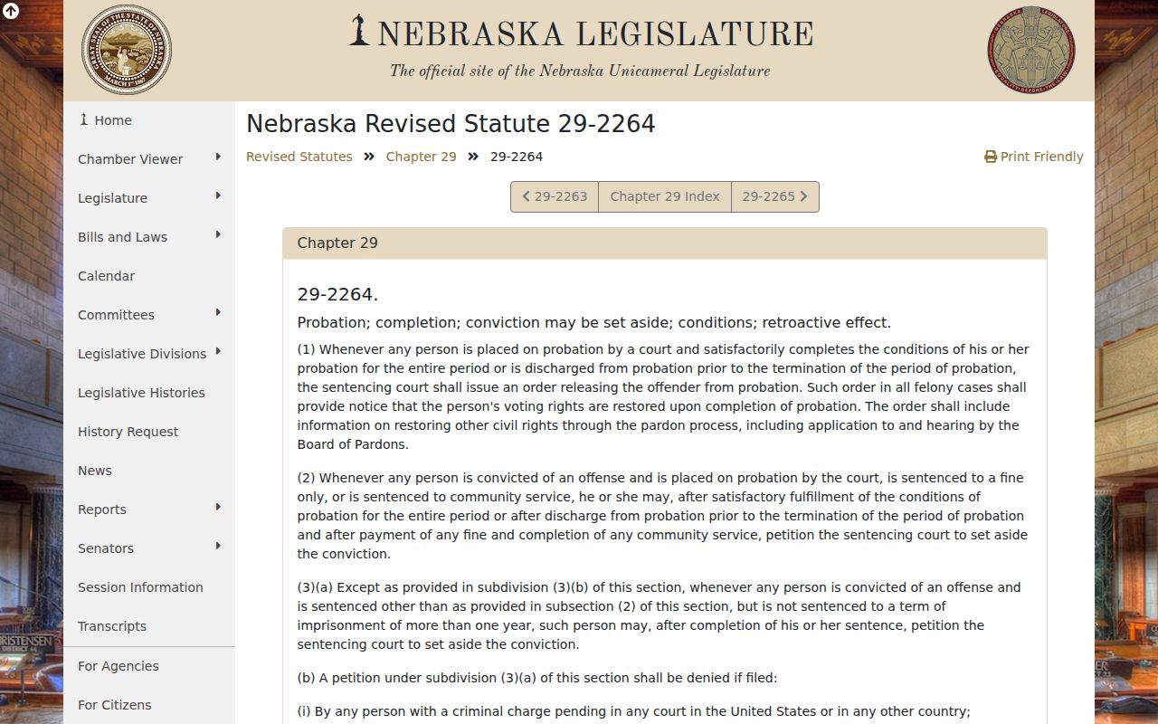 Bushnell criminal records and Nebraska conviction set-aside law