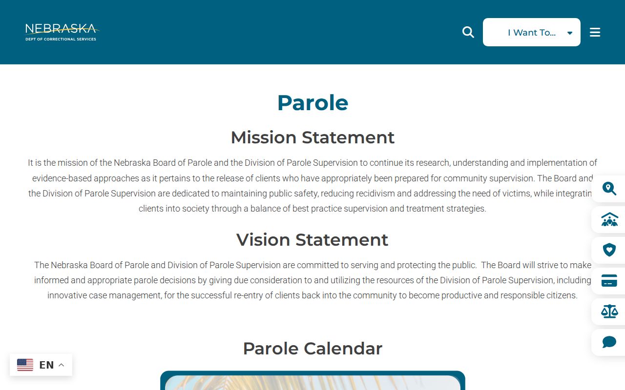 Nebraska parole information following Kimball County arrest cases