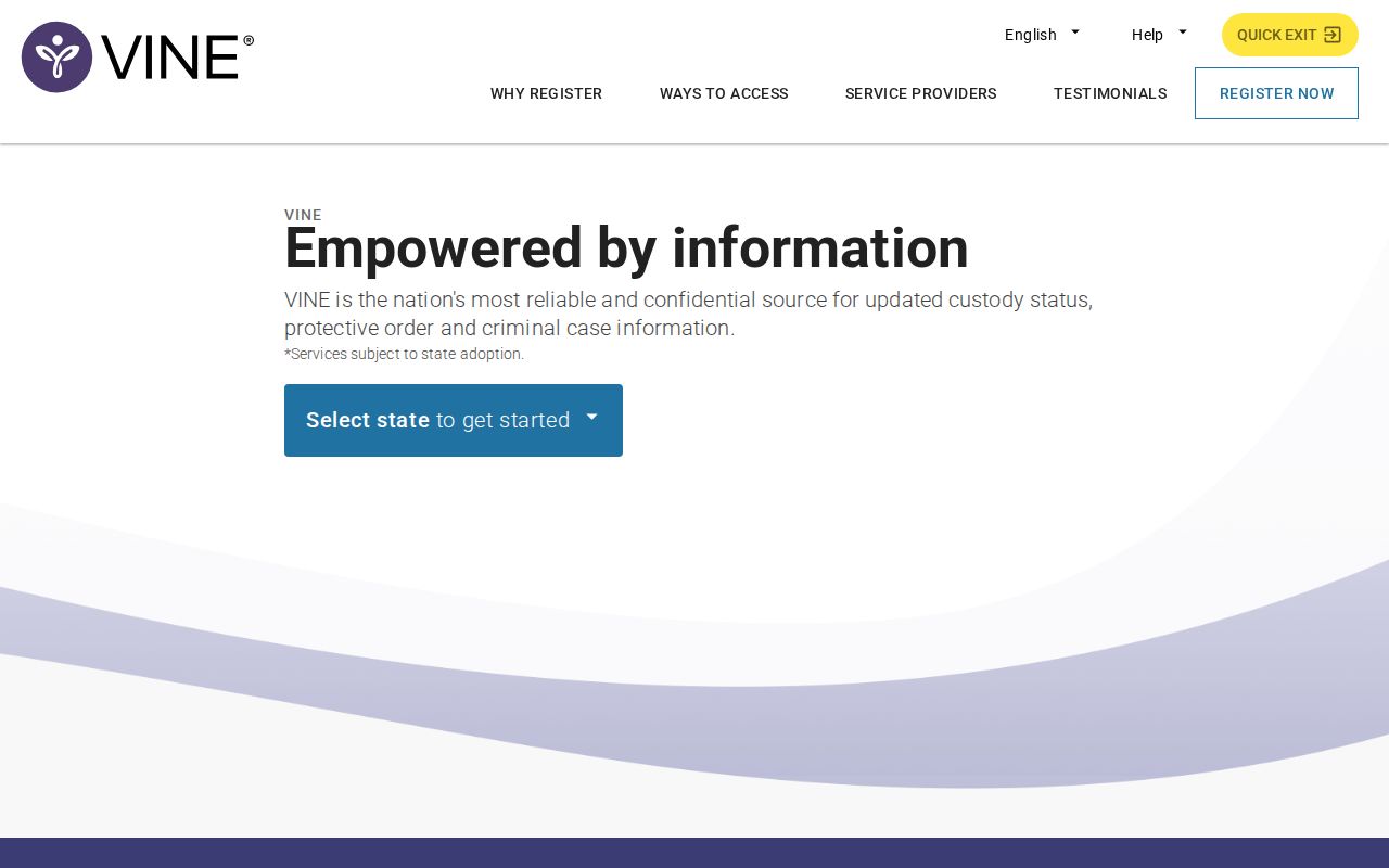 Nebraska VINE status tool for Kimball County arrest custody records