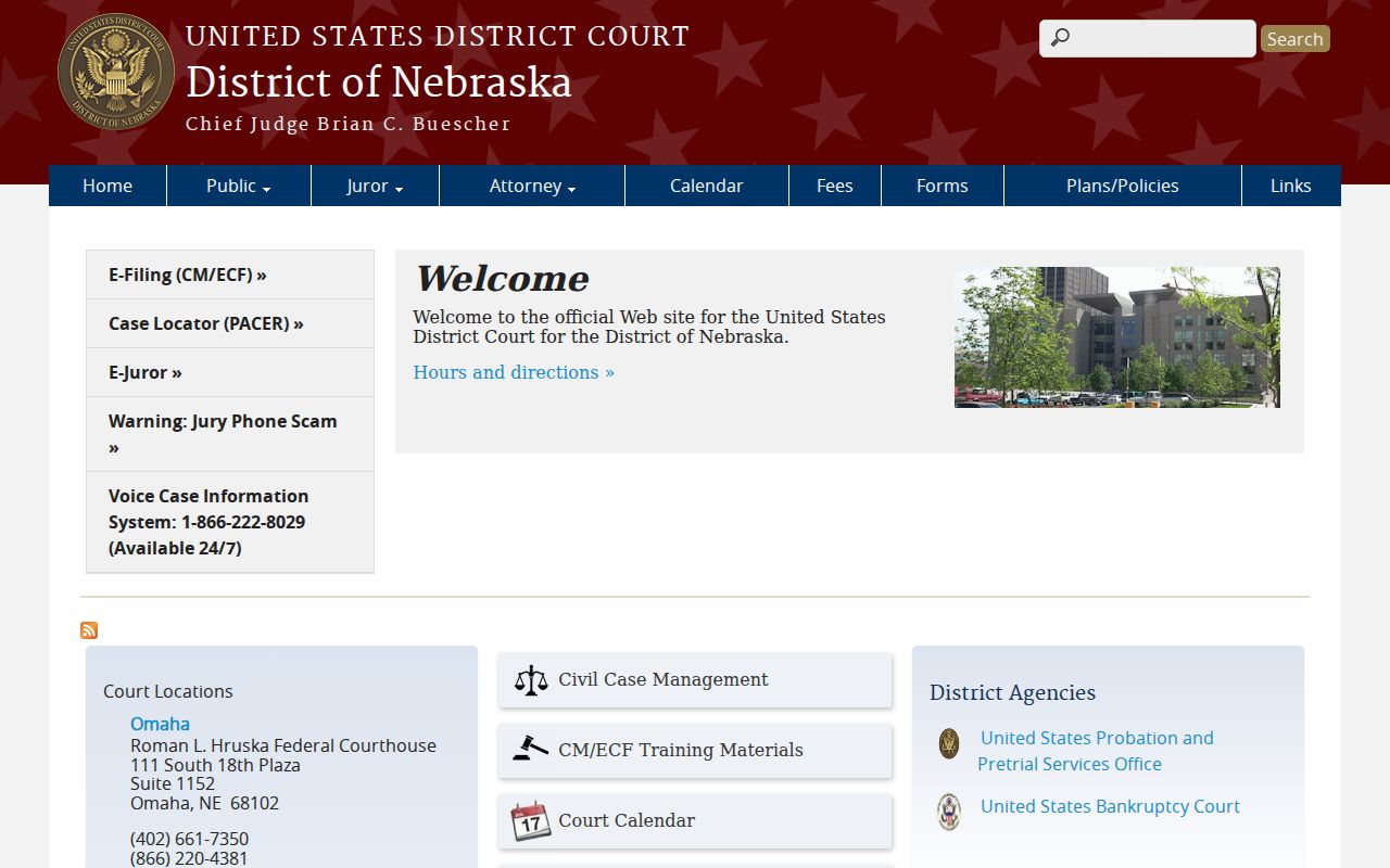 Kimball County criminal history District of Nebraska federal court source