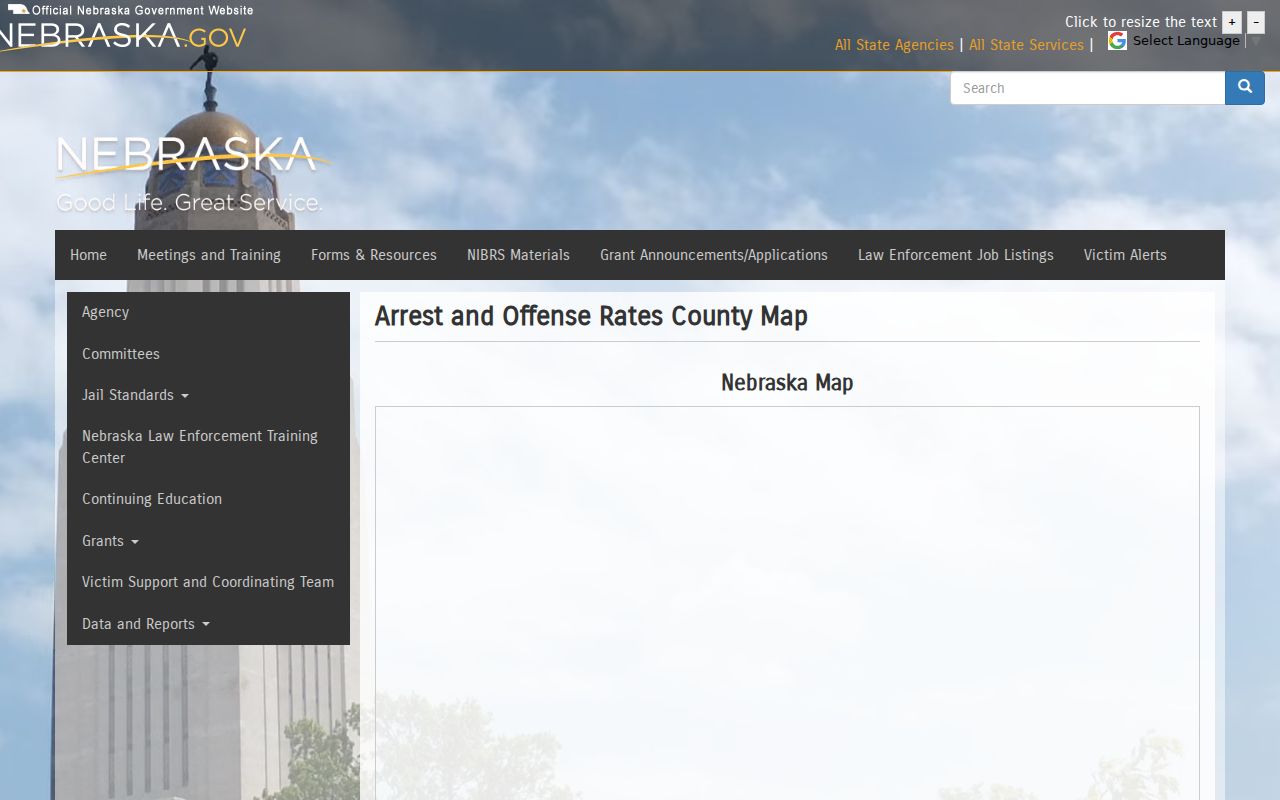 Kimball County criminal history official arrest and offense rate query
