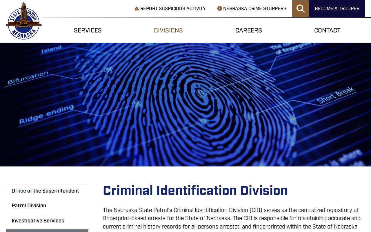 Kimball County criminal history repository authority and access limits